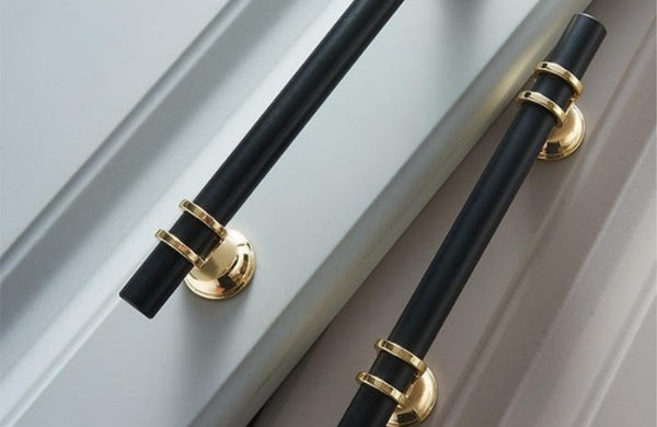 Elegant black cabinet pulls