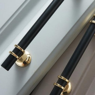 Elegant black cabinet pulls