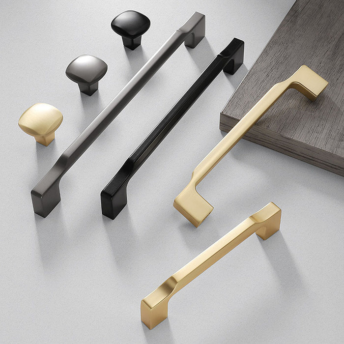 Modern Zinc Alloy Square Cabinet Pulls and Handles