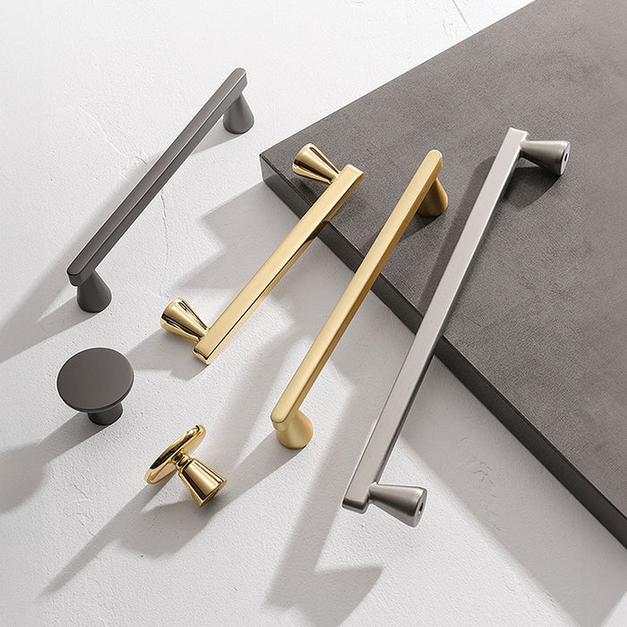 Modern Minimalist Gold and Grey Cabinet Door Handles