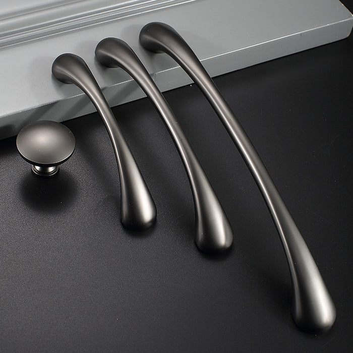 Simple Gold Modern Curved Cabinet Handles