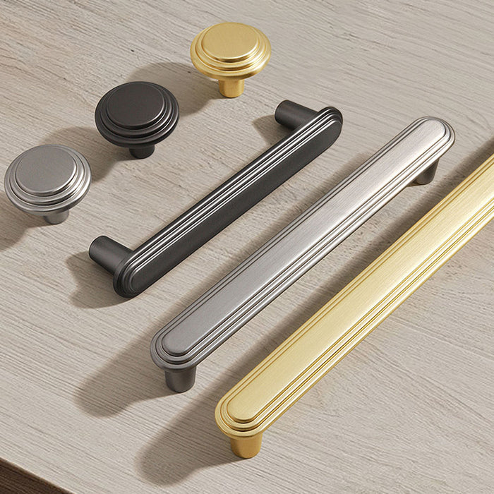 Modern Minimalist Zinc Alloy Solid Round Cabinet Drawer Handle