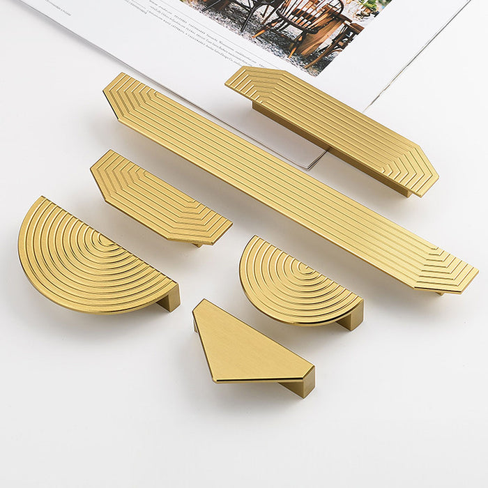 Unique Modern Semi-Circular Gold Kitchen Cabinet Door Handles