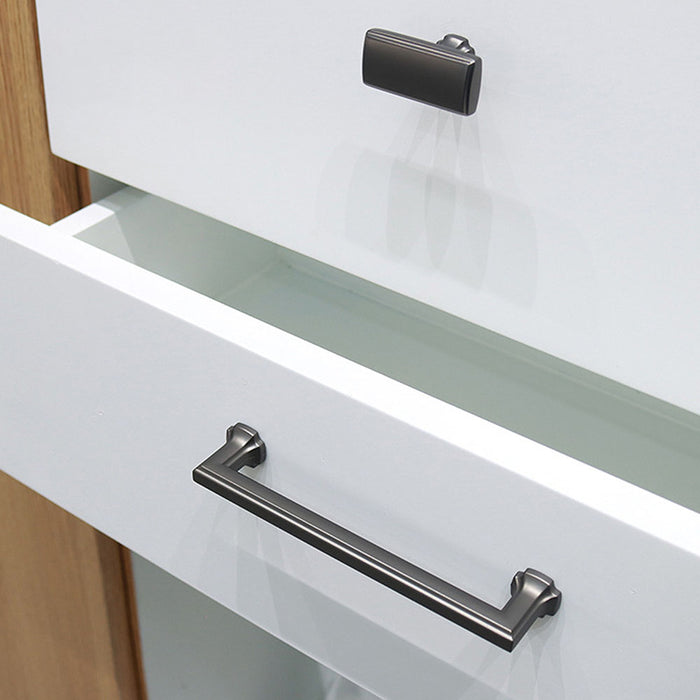 Modern Zinc Alloy Black Gray Cabinet Handles and Knobs