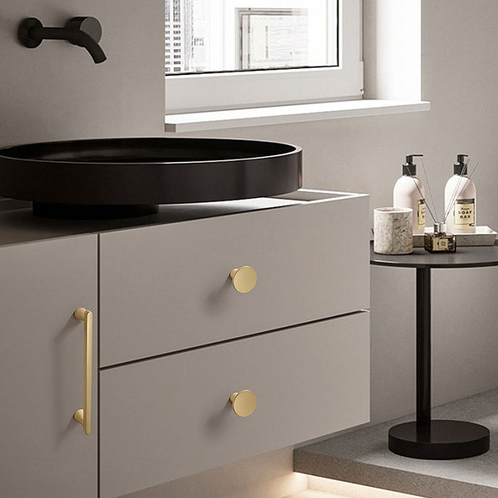 Modern Minimalist Gold and Grey Cabinet Door Handles