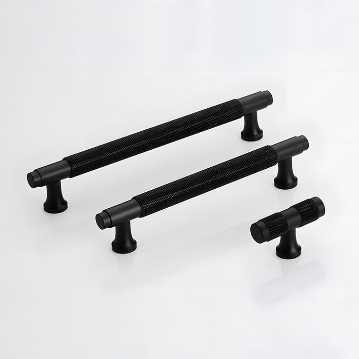 Aluminum Alloy Knurled Round Foot Cabinet Handles