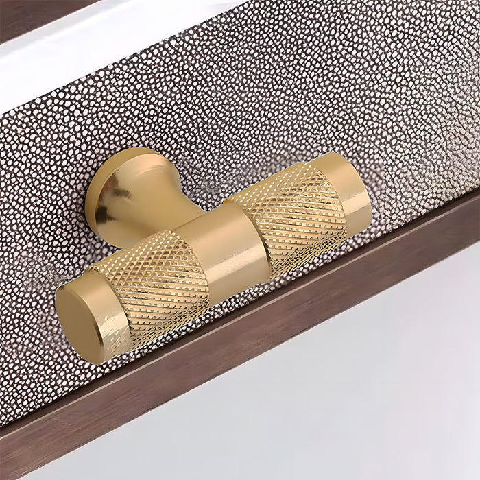 Aluminum Alloy Knurled Round Foot Cabinet Handles