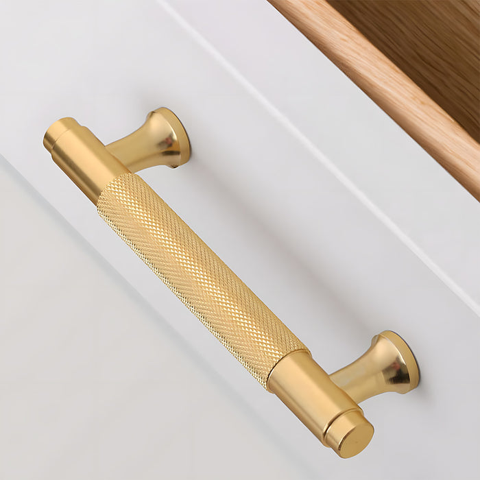 Aluminum Alloy Knurled Round Foot Cabinet Handles