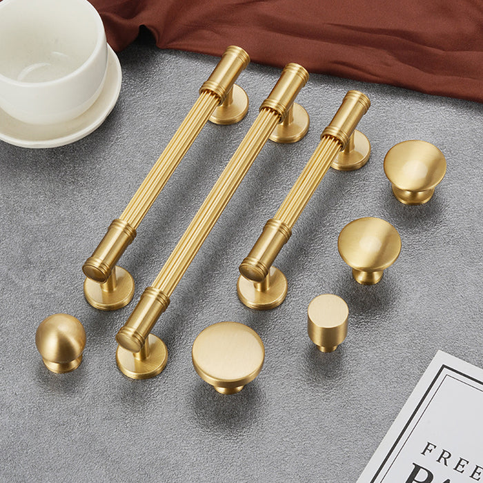 Modern French Solid Brass Cabinet Handles