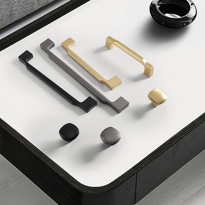 Modern Zinc Alloy Square Cabinet Pulls and Handles