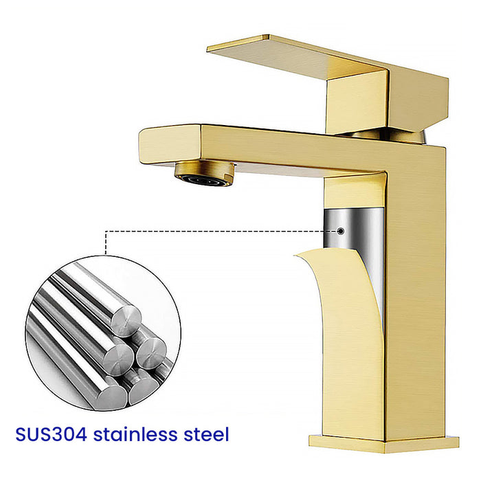 Square One-Handle Bathroom Faucet