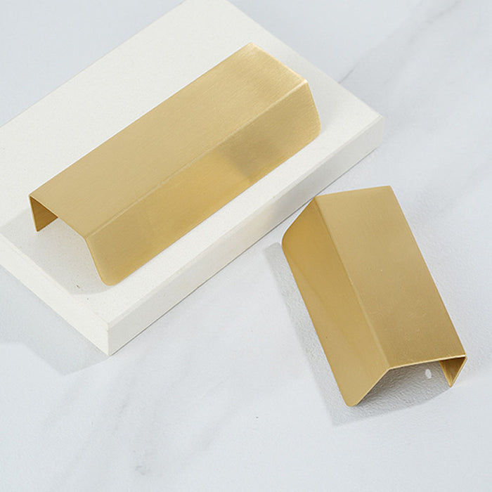 Modern Brass Hidden Finger Cabinet Pulls