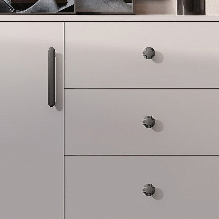 Modern Minimalist Zinc Alloy Solid Round Cabinet Drawer Handle