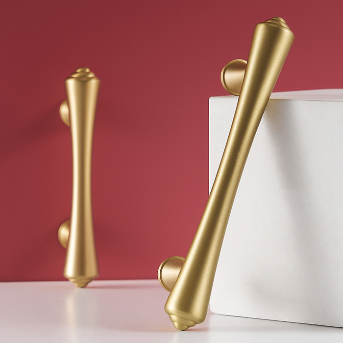 Modern Gold Matte Brushed Cabinet Spindle Handle