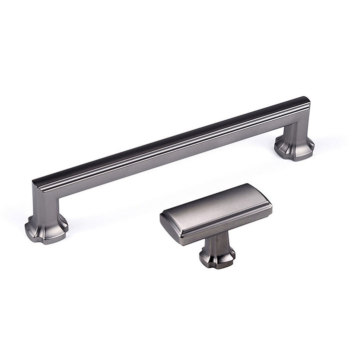 Modern Zinc Alloy Black Gray Cabinet Handles and Knobs