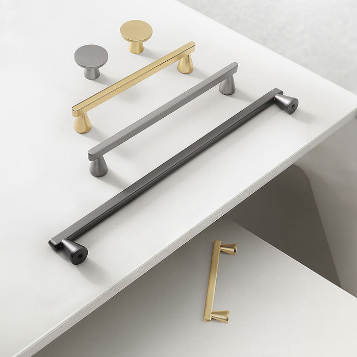 Modern Minimalist Gold and Grey Cabinet Door Handles