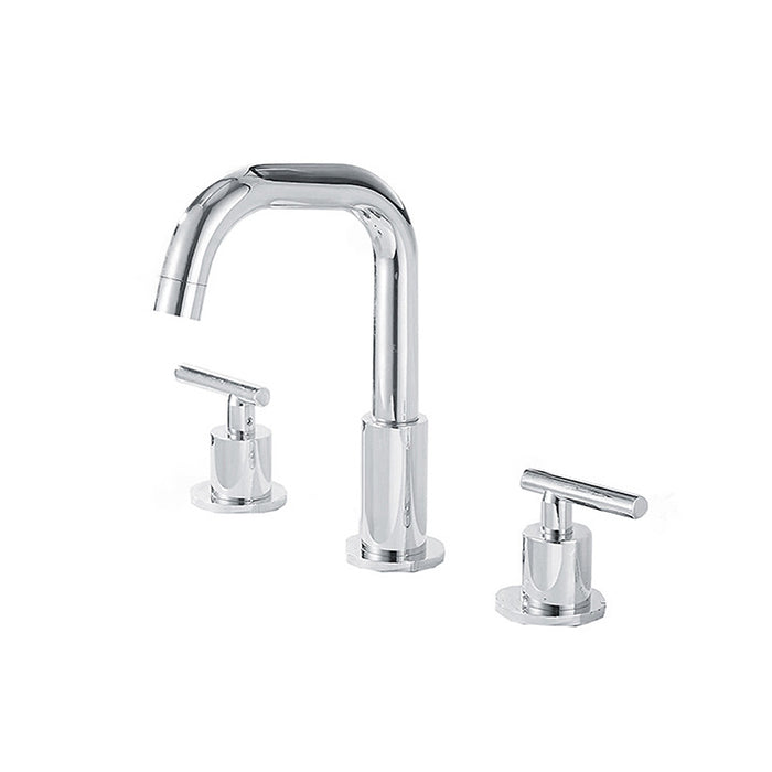 2 Handles 3-Hole Brass Bathroom Faucet