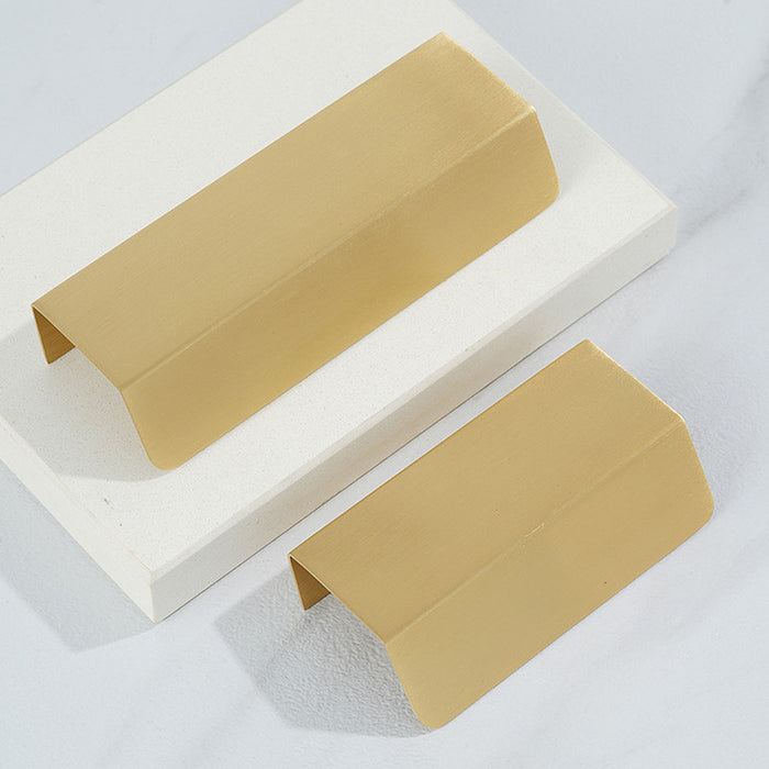 Modern Brass Hidden Finger Cabinet Pulls