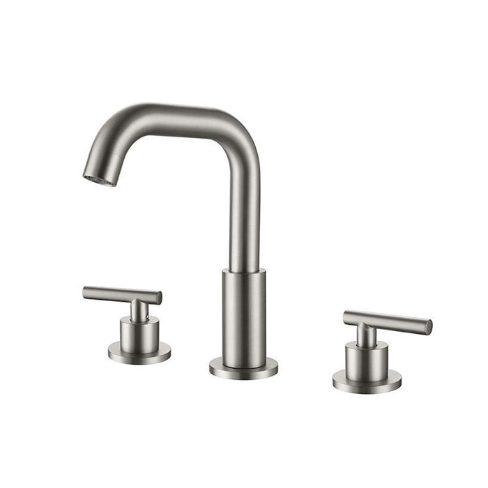 2 Handles 3-Hole Brass Bathroom Faucet