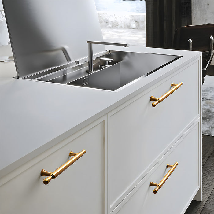 Modern Simple Gold Aluminum Alloy Kitchen Drawer Handle