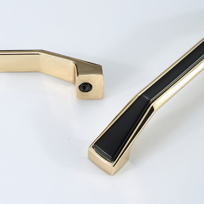 Modern Simple Wardrobe Handle Zinc Alloy Gold&Black Cabinet Pulls