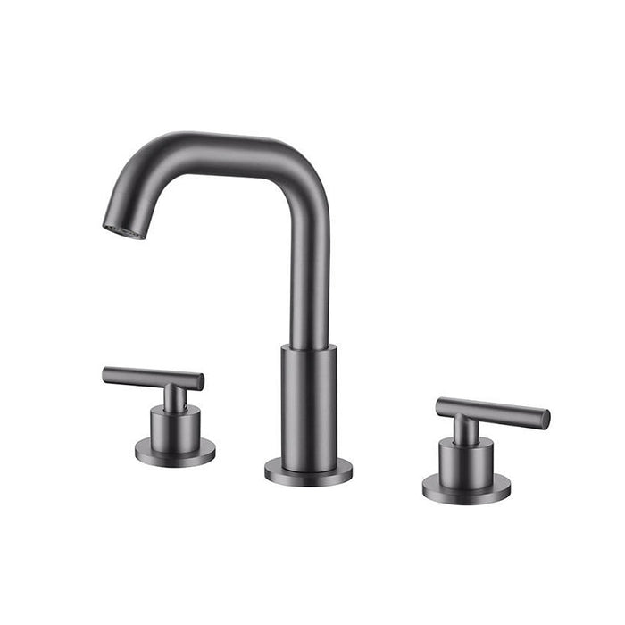 2 Handles 3-Hole Brass Bathroom Faucet