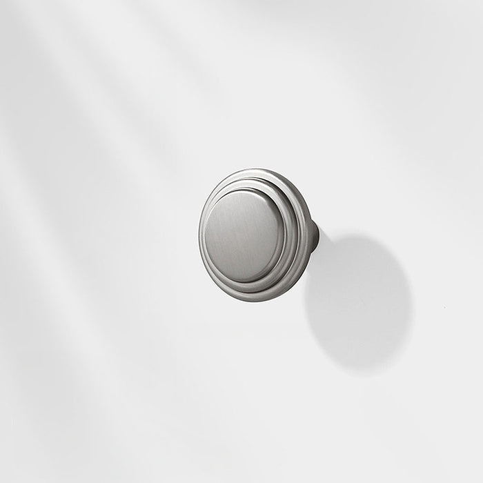 Modern Minimalist Zinc Alloy Solid Round Cabinet Drawer Handle