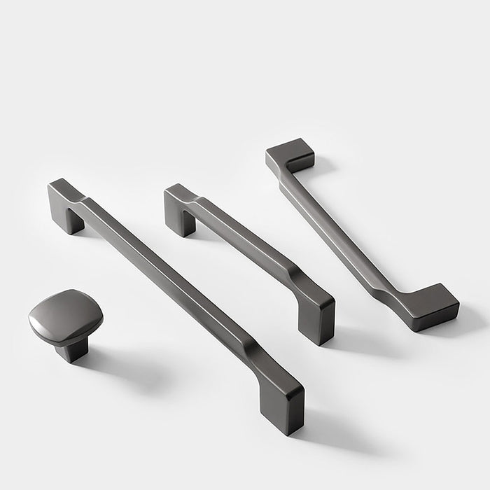 Modern Zinc Alloy Square Cabinet Pulls and Handles