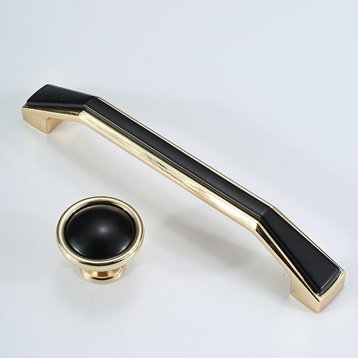 Modern Simple Wardrobe Handle Zinc Alloy Gold&Black Cabinet Pulls