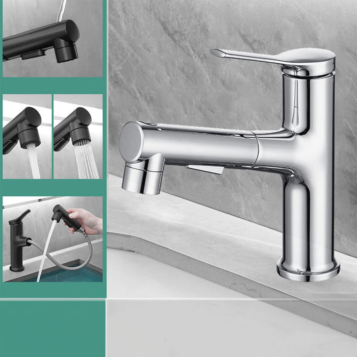 2 Modes Hot and Cold Pull-Out Bathroom Basin Faucets