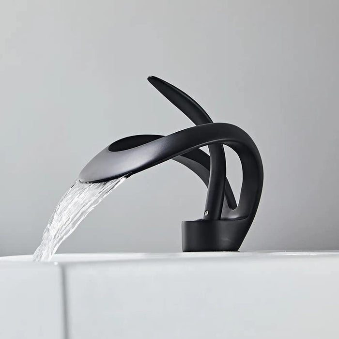 Widespread Single Handle Waterfall Bathroom Sink Faucet