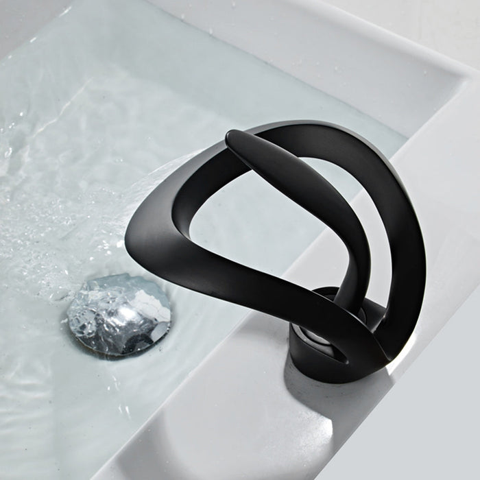 Widespread Single Handle Waterfall Bathroom Sink Faucet