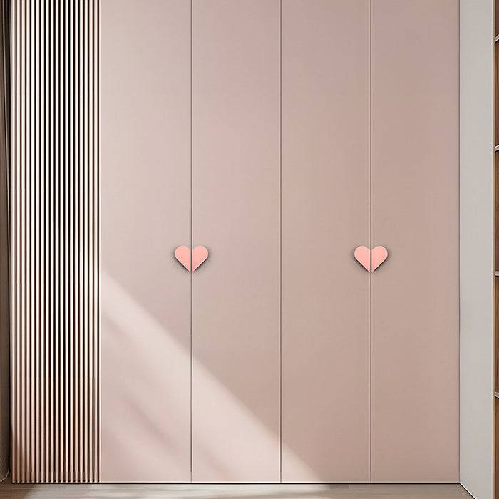 Heart-Shaped Cartoon Wardrobe Door Handle for Children's Room