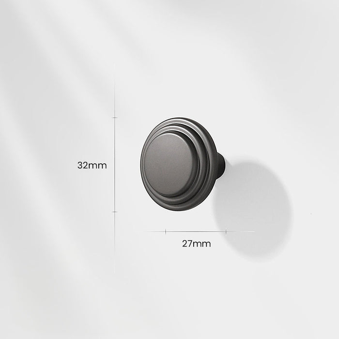 Modern Minimalist Zinc Alloy Solid Round Cabinet Drawer Handle