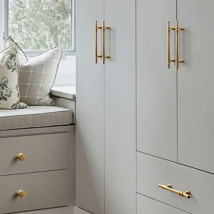 Nordic American Modern Luxury Gold Cabinet Handles