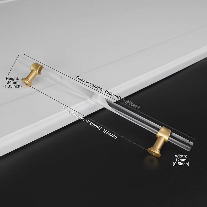 Clear Acrylic Cabinet Bar Handles