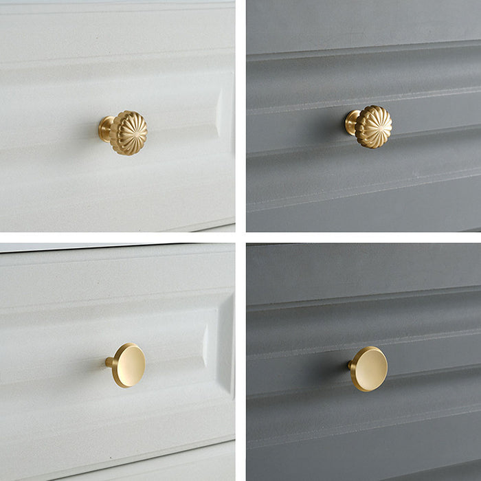 Solid Brass Furniture Hardware Single Hole Knobs