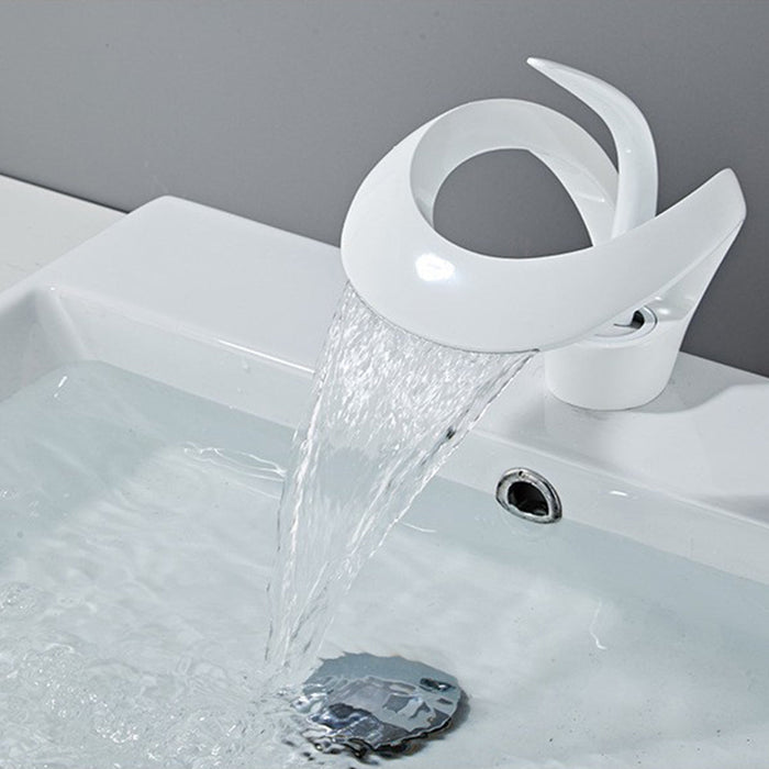 Widespread Single Handle Waterfall Bathroom Sink Faucet