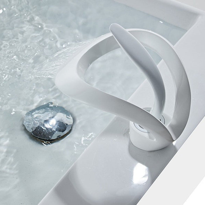 Widespread Single Handle Waterfall Bathroom Sink Faucet