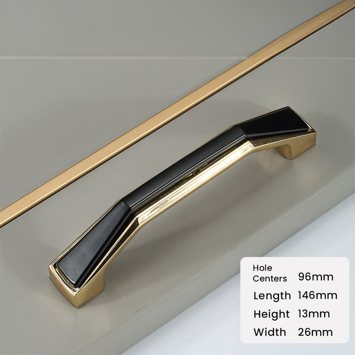 Modern Simple Wardrobe Handle Zinc Alloy Gold&Black Cabinet Pulls