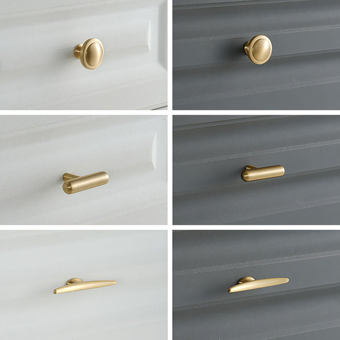 Solid Brass Furniture Hardware Single Hole Knobs