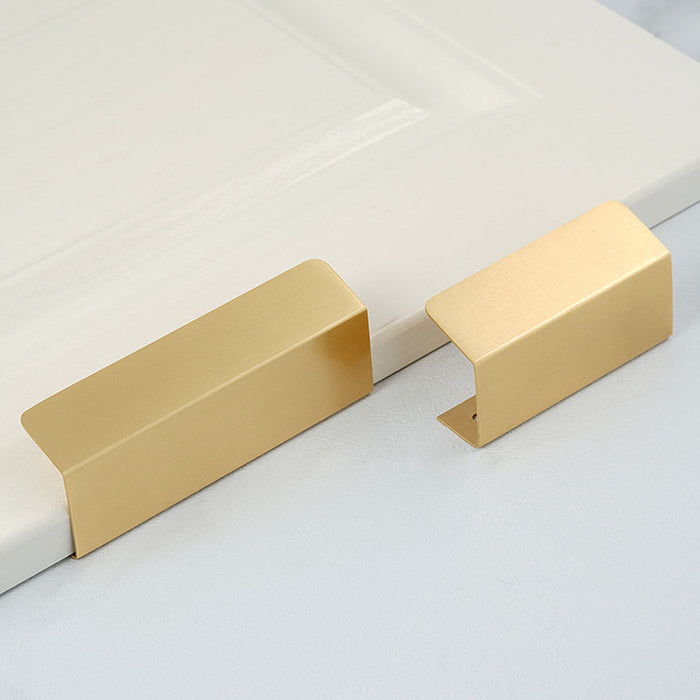 Modern Brass Hidden Finger Cabinet Pulls