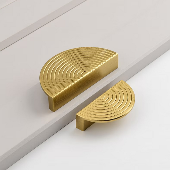 Unique Modern Semi-Circular Gold Kitchen Cabinet Door Handles