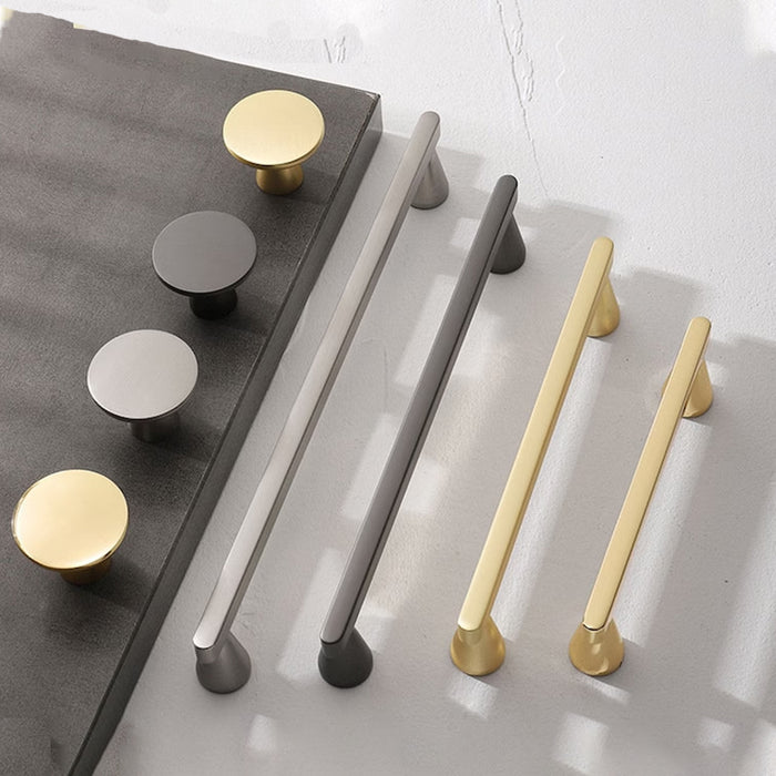 Modern Minimalist Gold and Grey Cabinet Door Handles