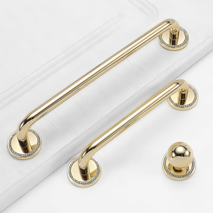 Simple Decorative Zinc Gold Alloy Kitchen Cabinet Handles