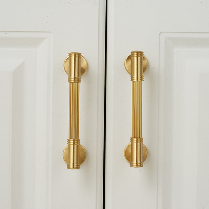 Modern French Solid Brass Cabinet Handles