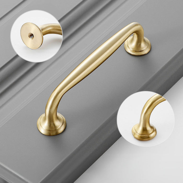 Modern Simple Brass Wardrobe Handle