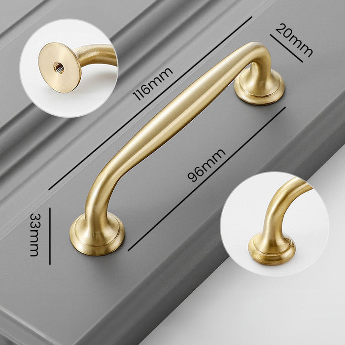 Modern Simple Brass Wardrobe Handle