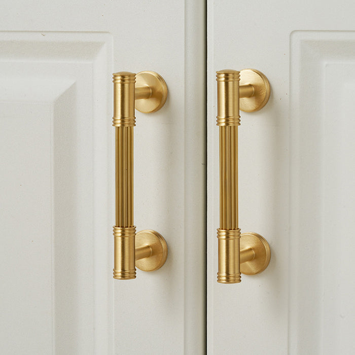 Modern French Solid Brass Cabinet Handles