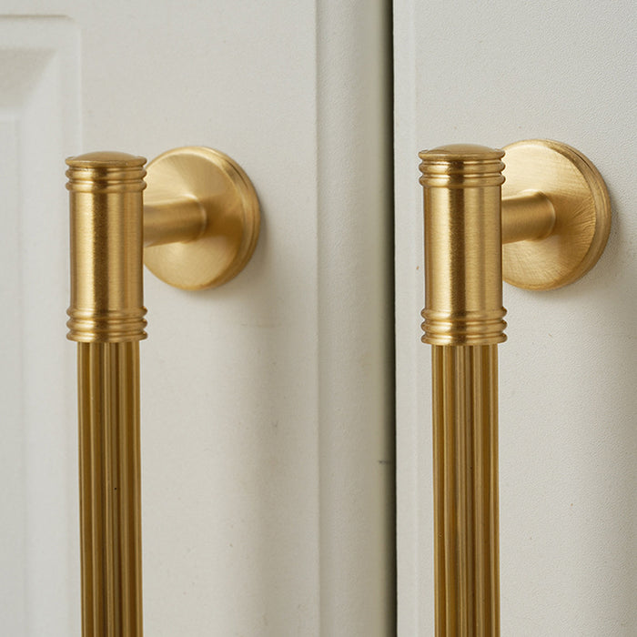 Modern French Solid Brass Cabinet Handles